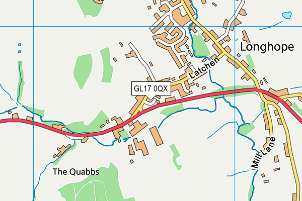 GL17 0QX map - OS VectorMap District (Ordnance Survey)