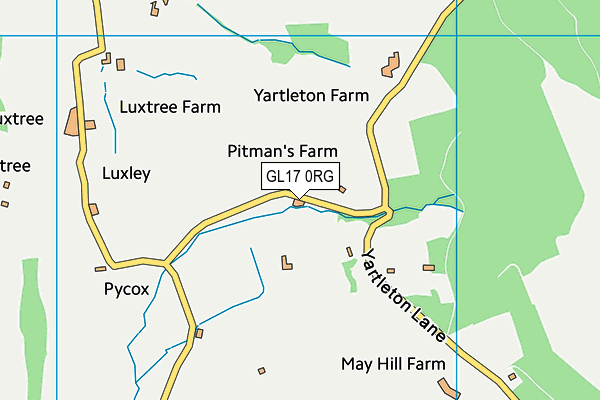 GL17 0RG map - OS VectorMap District (Ordnance Survey)