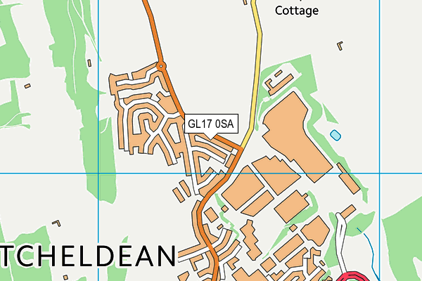 GL17 0SA map - OS VectorMap District (Ordnance Survey)