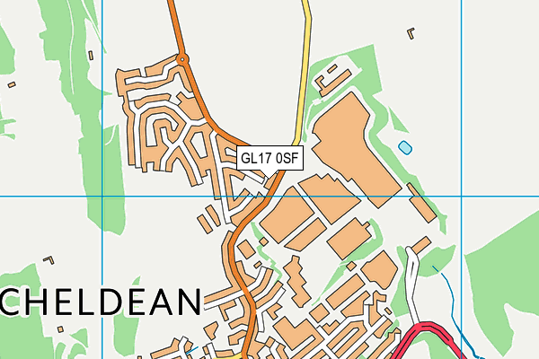 GL17 0SF map - OS VectorMap District (Ordnance Survey)