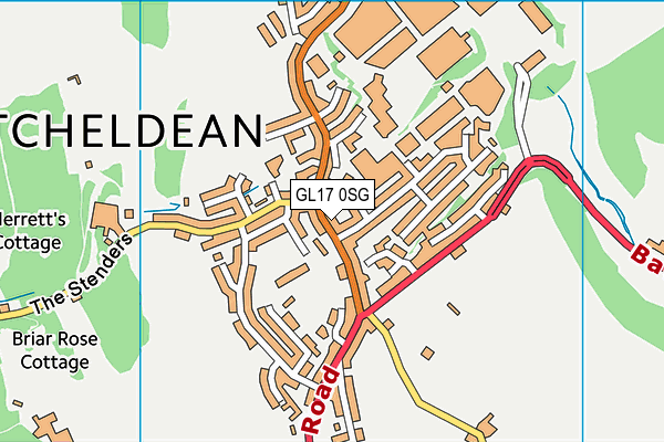 GL17 0SG map - OS VectorMap District (Ordnance Survey)