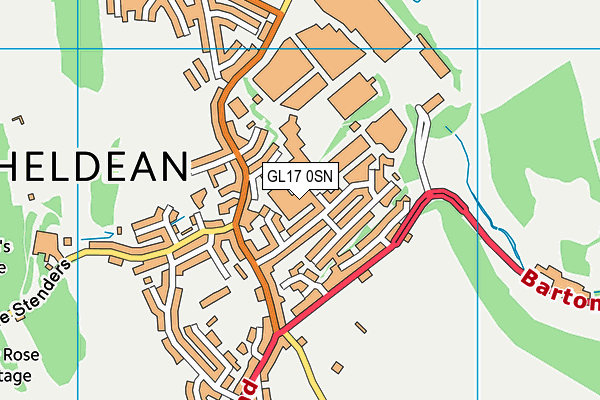 GL17 0SN map - OS VectorMap District (Ordnance Survey)