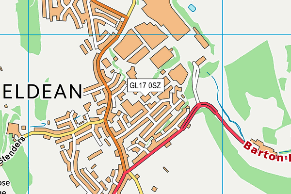 GL17 0SZ map - OS VectorMap District (Ordnance Survey)
