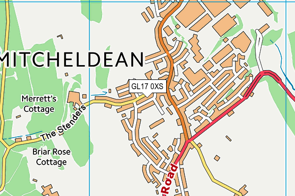 GL17 0XS map - OS VectorMap District (Ordnance Survey)