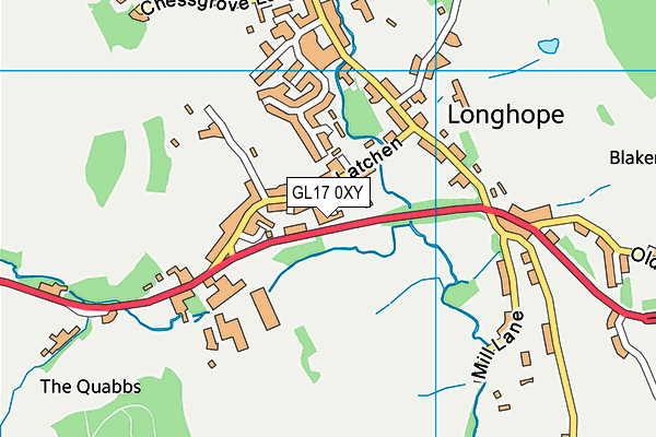 GL17 0XY map - OS VectorMap District (Ordnance Survey)