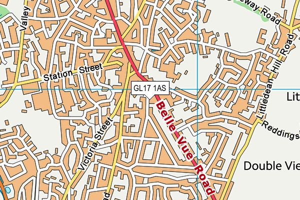 GL17 1AS map - OS VectorMap District (Ordnance Survey)