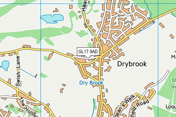 GL17 9AD map - OS VectorMap District (Ordnance Survey)