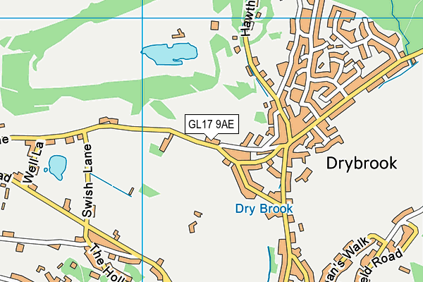 GL17 9AE map - OS VectorMap District (Ordnance Survey)