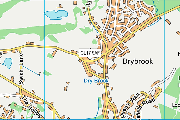 GL17 9AF map - OS VectorMap District (Ordnance Survey)