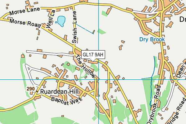 GL17 9AH map - OS VectorMap District (Ordnance Survey)