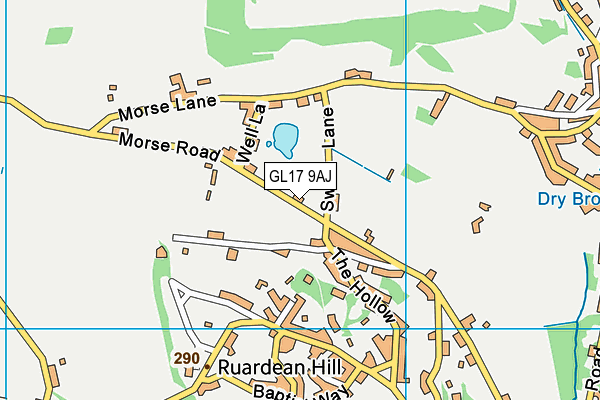 GL17 9AJ map - OS VectorMap District (Ordnance Survey)