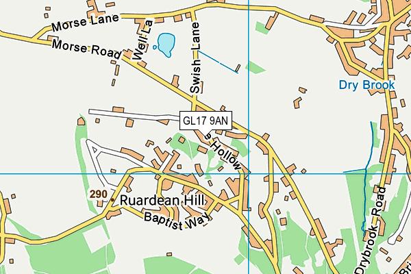 GL17 9AN map - OS VectorMap District (Ordnance Survey)