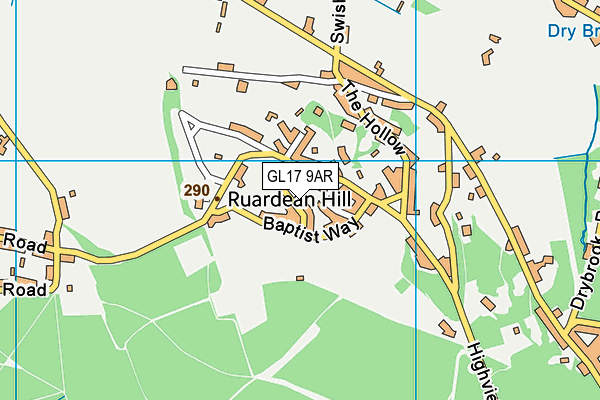 GL17 9AR map - OS VectorMap District (Ordnance Survey)