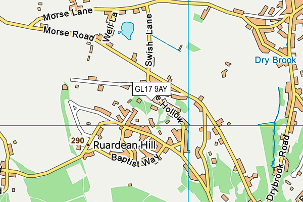 GL17 9AY map - OS VectorMap District (Ordnance Survey)