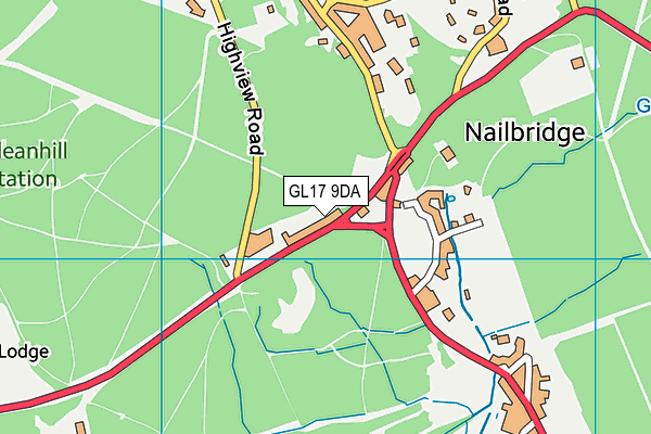 GL17 9DA map - OS VectorMap District (Ordnance Survey)