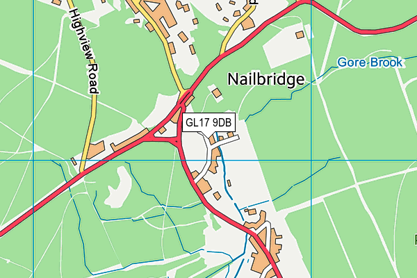 GL17 9DB map - OS VectorMap District (Ordnance Survey)