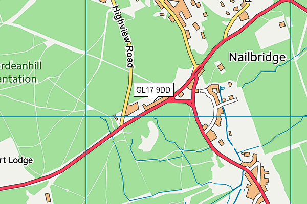 GL17 9DD map - OS VectorMap District (Ordnance Survey)