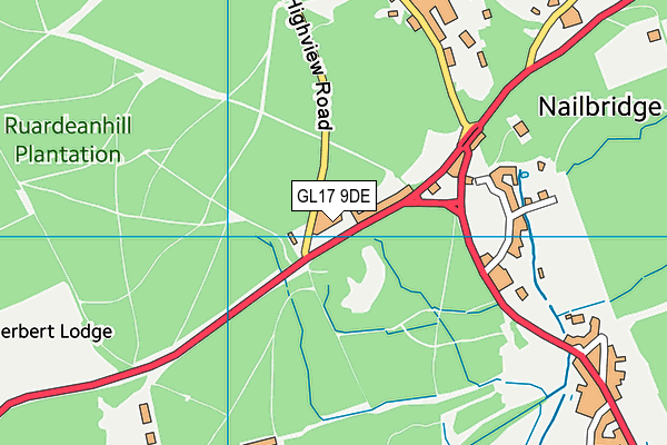 GL17 9DE map - OS VectorMap District (Ordnance Survey)