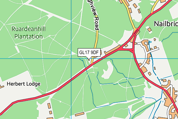 GL17 9DF map - OS VectorMap District (Ordnance Survey)