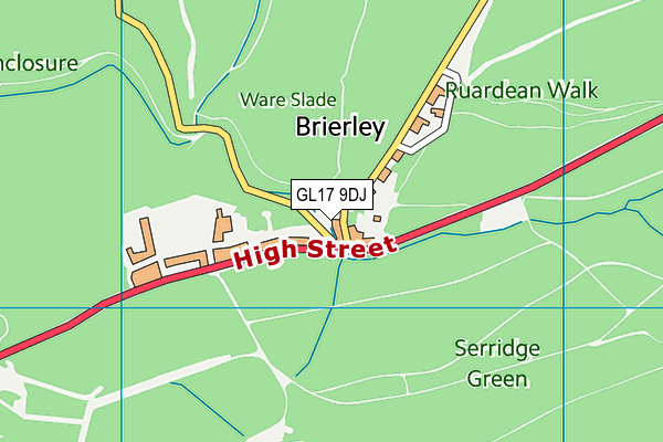 GL17 9DJ map - OS VectorMap District (Ordnance Survey)