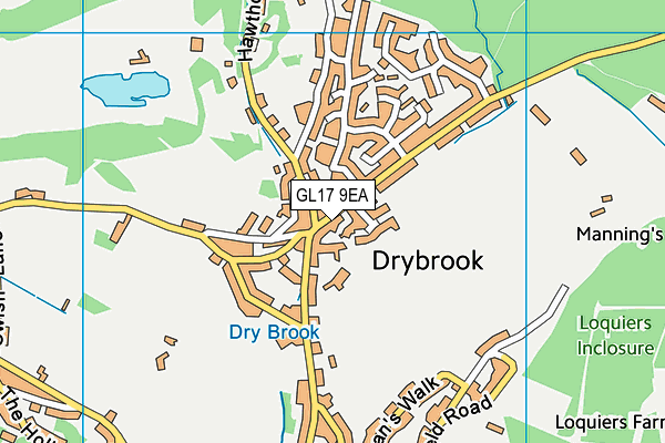 GL17 9EA map - OS VectorMap District (Ordnance Survey)