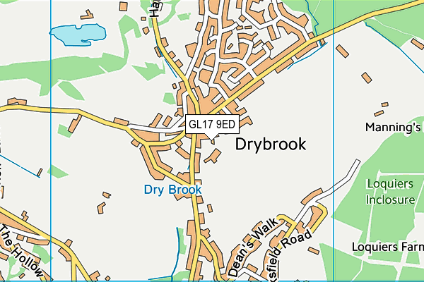 GL17 9ED map - OS VectorMap District (Ordnance Survey)