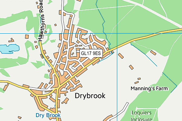 GL17 9ES map - OS VectorMap District (Ordnance Survey)