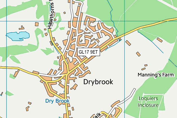 GL17 9ET map - OS VectorMap District (Ordnance Survey)