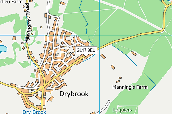 Drybrook Rfc map (GL17 9EU) - OS VectorMap District (Ordnance Survey)