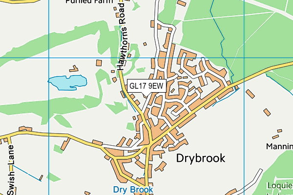 GL17 9EW map - OS VectorMap District (Ordnance Survey)