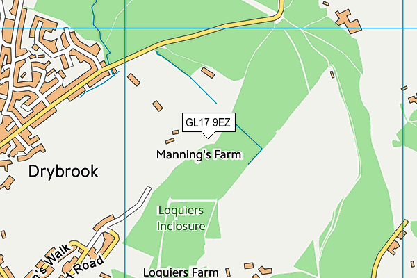 GL17 9EZ map - OS VectorMap District (Ordnance Survey)