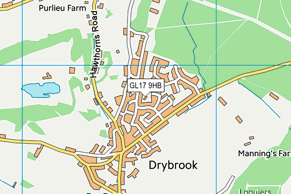 GL17 9HB map - OS VectorMap District (Ordnance Survey)