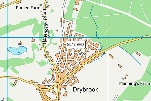 GL17 9HD map - OS VectorMap District (Ordnance Survey)