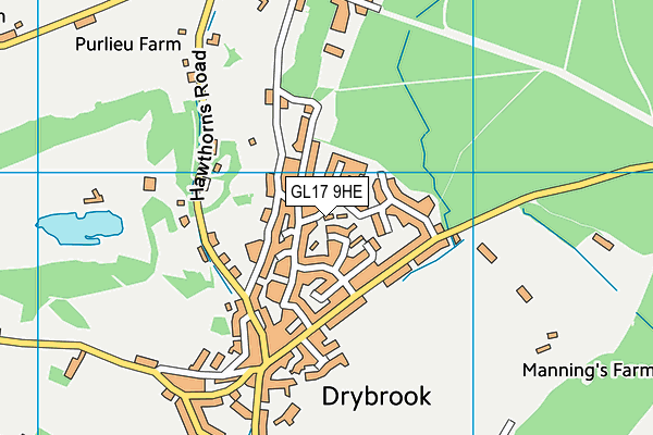 GL17 9HE map - OS VectorMap District (Ordnance Survey)