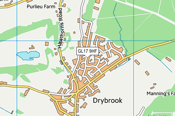 GL17 9HF map - OS VectorMap District (Ordnance Survey)