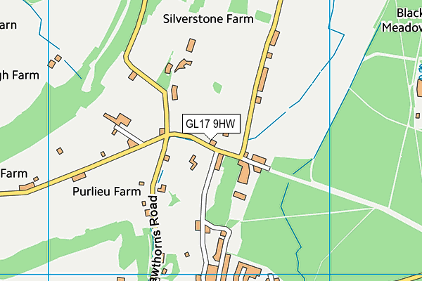 GL17 9HW map - OS VectorMap District (Ordnance Survey)