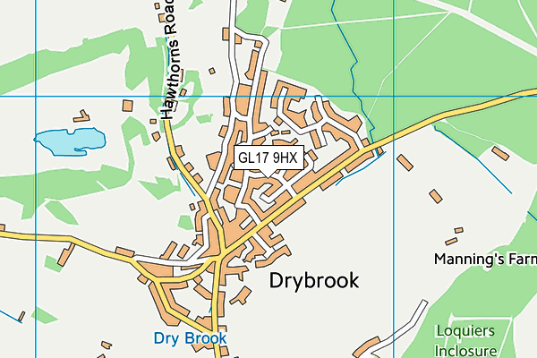 GL17 9HX map - OS VectorMap District (Ordnance Survey)