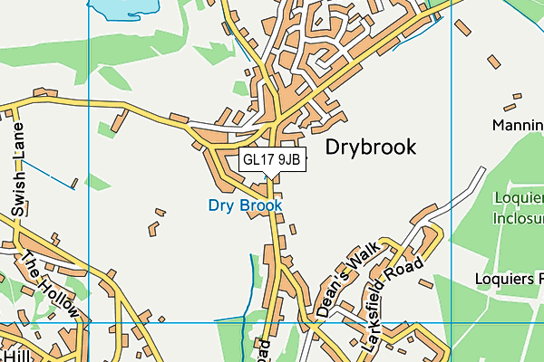 GL17 9JB map - OS VectorMap District (Ordnance Survey)