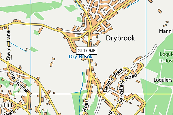 Drybrook Primary School map (GL17 9JF) - OS VectorMap District (Ordnance Survey)