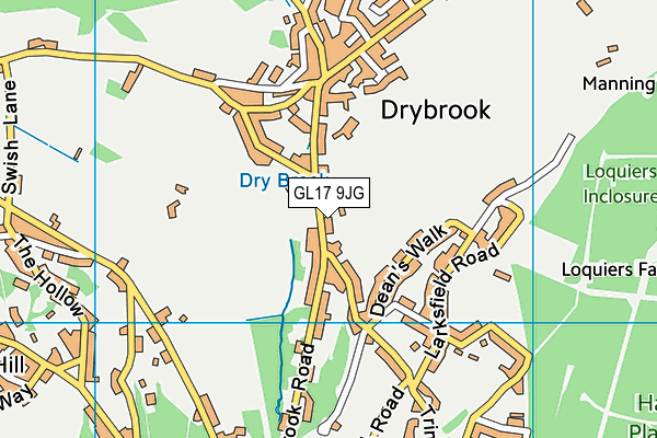 GL17 9JG map - OS VectorMap District (Ordnance Survey)