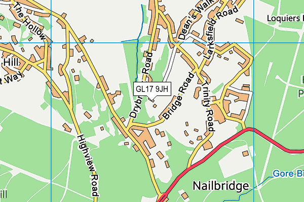 GL17 9JH map - OS VectorMap District (Ordnance Survey)