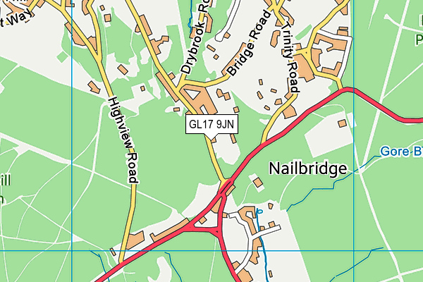 GL17 9JN map - OS VectorMap District (Ordnance Survey)