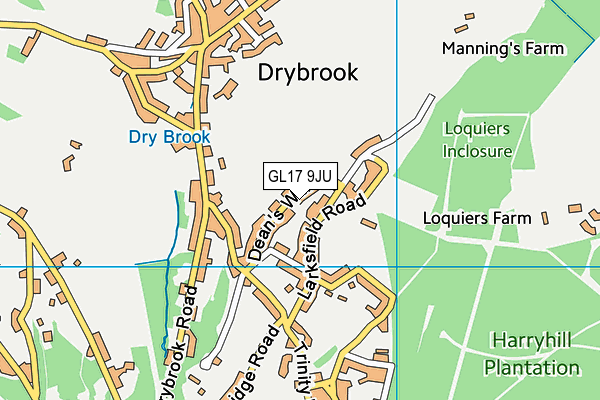 GL17 9JU map - OS VectorMap District (Ordnance Survey)