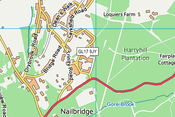 GL17 9JY map - OS VectorMap District (Ordnance Survey)