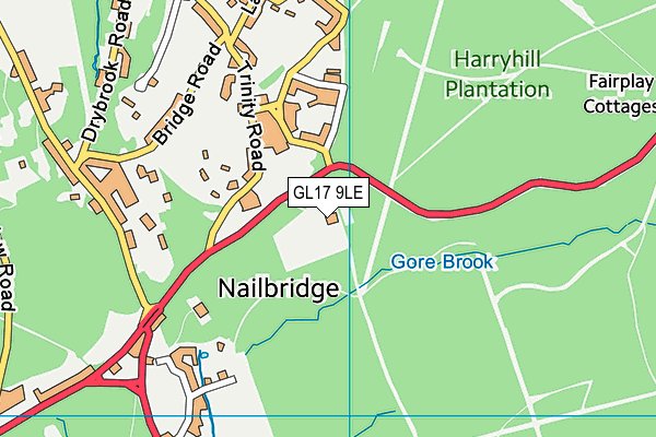 GL17 9LE map - OS VectorMap District (Ordnance Survey)