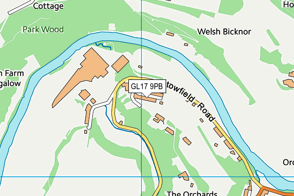GL17 9PB map - OS VectorMap District (Ordnance Survey)