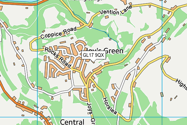 GL17 9QX map - OS VectorMap District (Ordnance Survey)