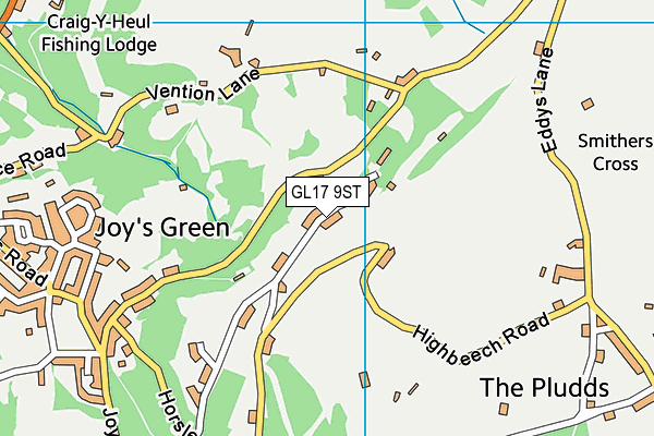 GL17 9ST map - OS VectorMap District (Ordnance Survey)