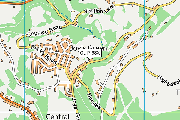 GL17 9SX map - OS VectorMap District (Ordnance Survey)