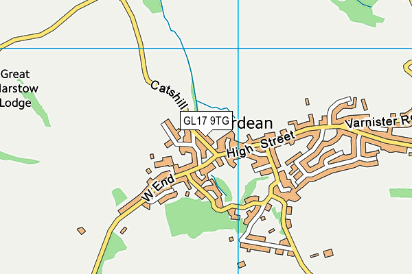 GL17 9TG map - OS VectorMap District (Ordnance Survey)